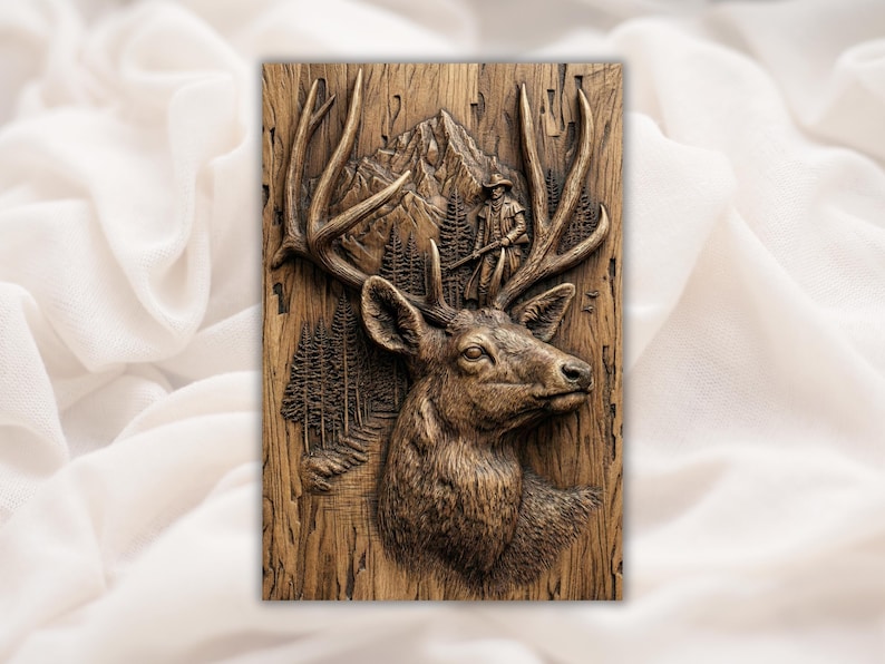 Deer Buck 3D Relief STL