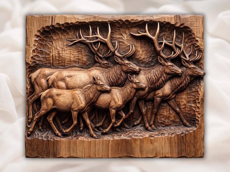 Elk Herd Relief STL
