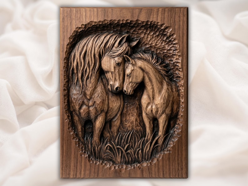 Horse Mare and Foal STL