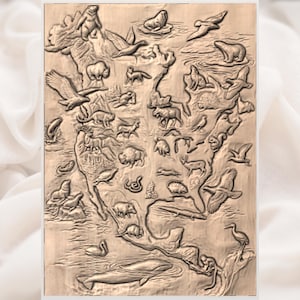 United States Map STL Relief view 3