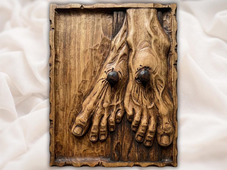 Crucifixion Nail Pierced Feet STL