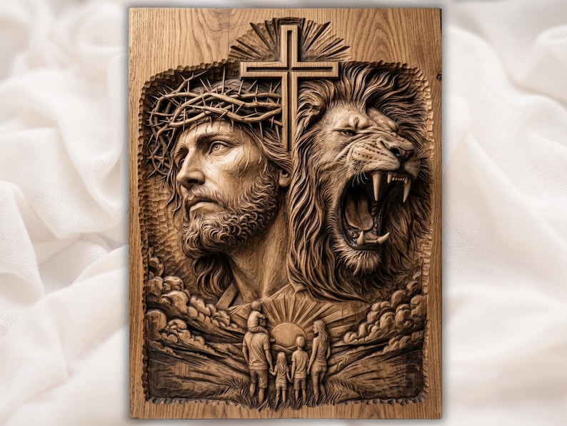 Jesus Praying with Rosary STL