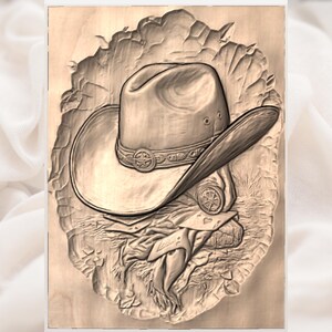 Cowboy Hat STL view 3