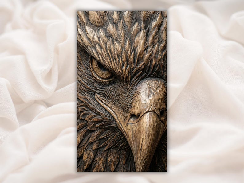 Bald Eagle Head STL 3D Relief
