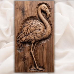 Standing Flamingo STL view 1