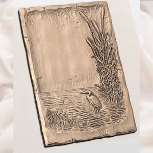 Heron Lake Scene 3D Relief STL File view 2