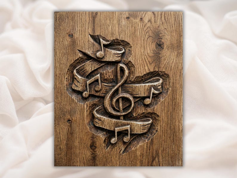 Music Notes 3D Relief STL
