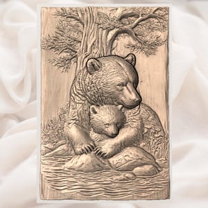 Bear Family 3D STL File view 2