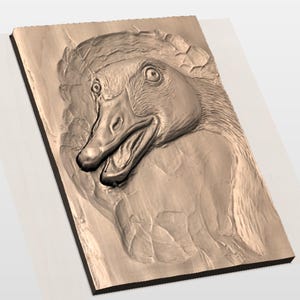 Goose Head Relief STL view 2