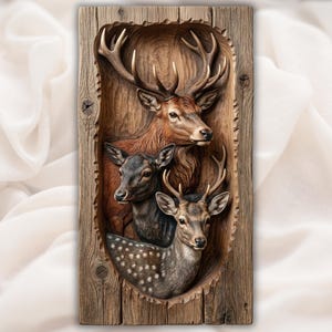 Deer Family STL view 1