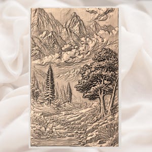Mountain Landscape 3D Relief STL view 2