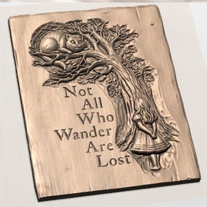 Not All Who Wander Are Lost 3D Relief STL view 2