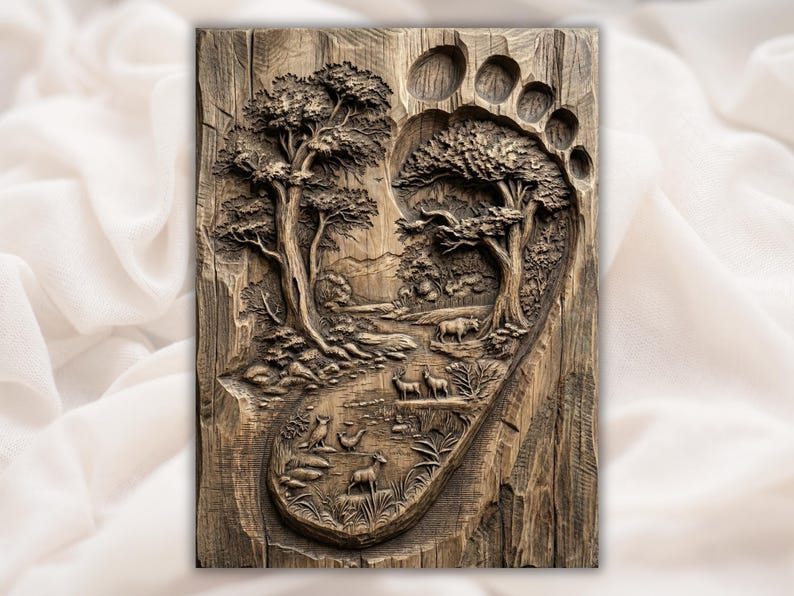 Traveler Footprint 3D Relief STL File