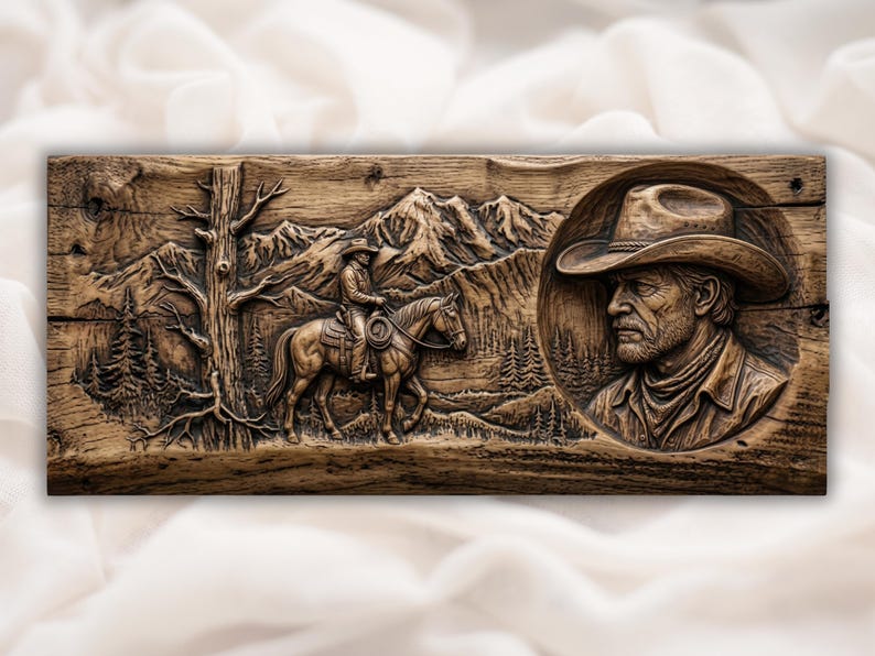 Western Cowboy Relief STL