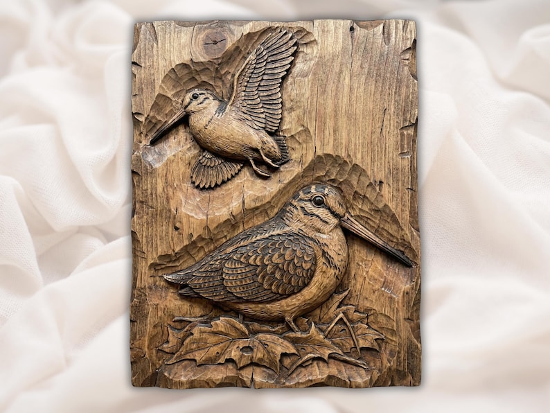 Woodcock Bird 3D Relief STL File