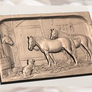 Horse Stable STL view 2