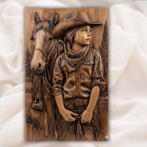 Classic Cowboy & Horse STL Bundle view 9
