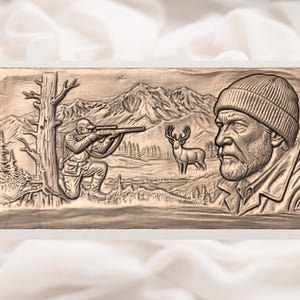 Hunter Deer Relief STL view 3