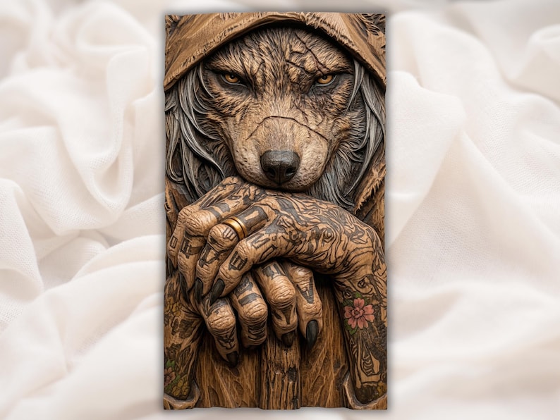 Hooded Wolf STL