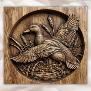 Duck 3D Relief STL view 1