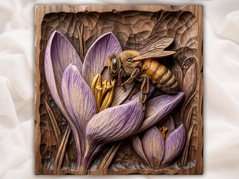 Honey Bee Crocus STL