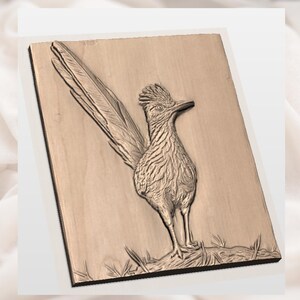Roadrunner Bird 3D Relief STL view 3