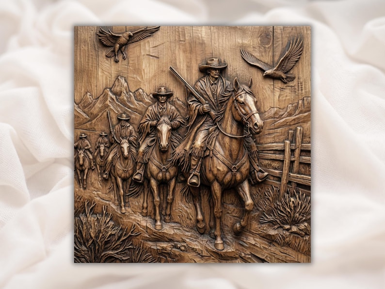Old West Town 3D Relief STL