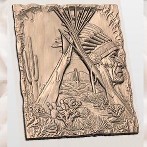 Southwestern Teepee Desert STL view 2