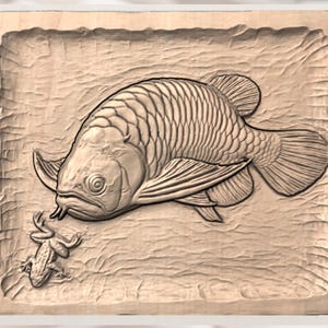 Carp Fish Relief STL view 3