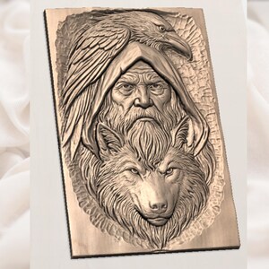 Raven Wolf Mystic Relief STL view 2