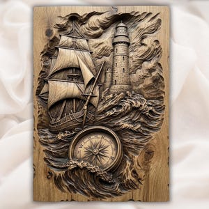 Lighthouse Ship STL view 1