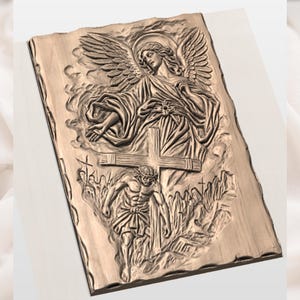 Guardian Angel Relief STL view 3