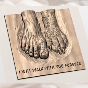 I Will Walk With You Forever--3D Relief STL view 3