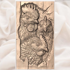 Chicken Relief STL view 3