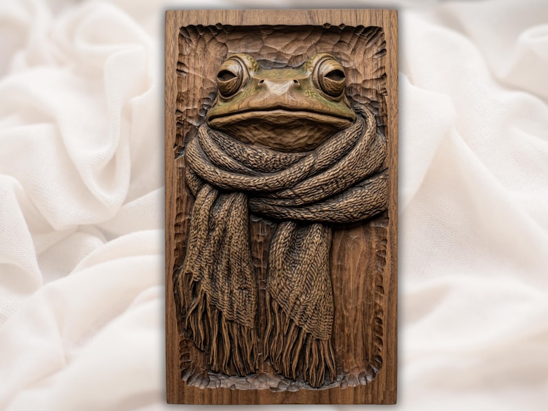 Funny Frog Bas Relief STL