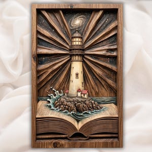 Lighthouse Book STL view 1
