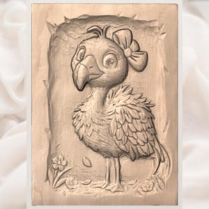 Cute Flamingo STL view 3