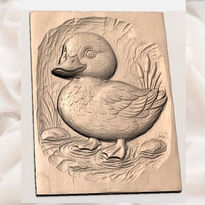 Cute Duckling 3D Relief STL for CNC Router view 2