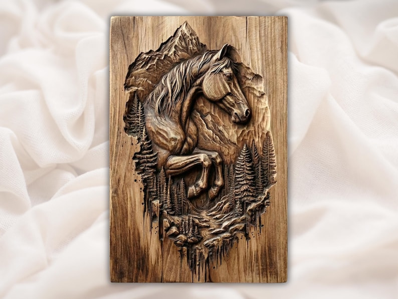 Wild Horse 3D Relief STL