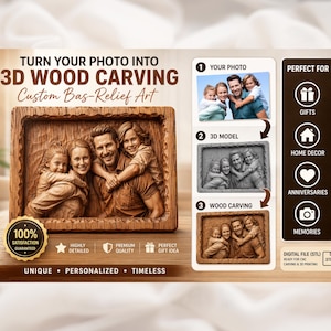 Custom 3D Bas Relief Portrait – Personalized STL File for CNC & Printing, Aspire view 8
