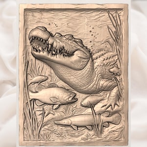 Alligator Swamp 3D Relief STL view 2