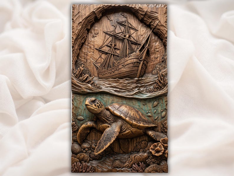 Sea Turtle Ship STL