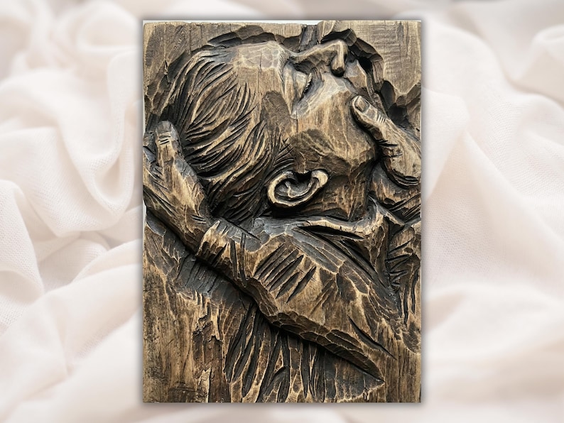 Abstract Couple Kiss 3D Relief STL
