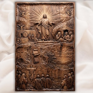 Life of Jesus 3D Relief STL view 1