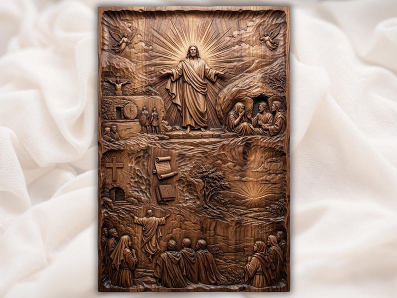 Life of Jesus 3D Relief STL