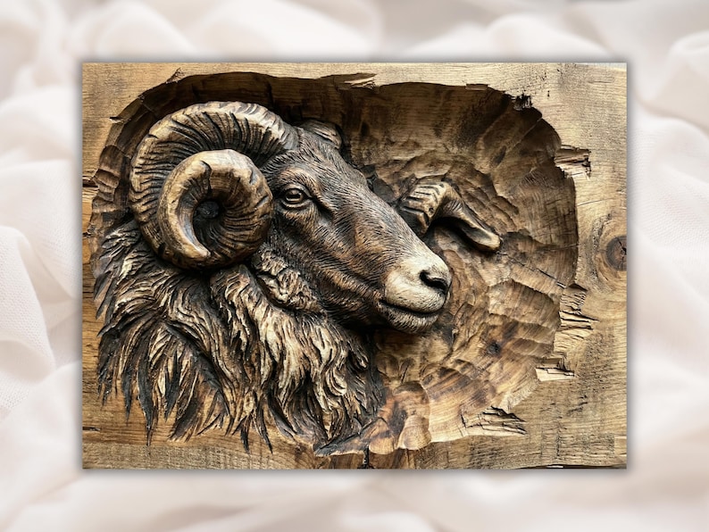 Ram Head 3D Relief STL