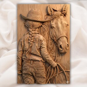 Classic Cowboy & Horse STL Bundle view 5