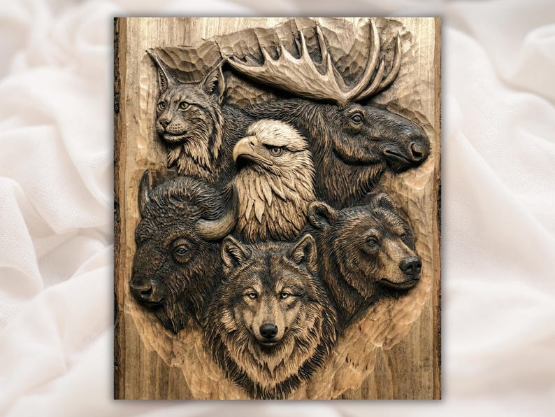Wildlife Animals 3D Relief STL