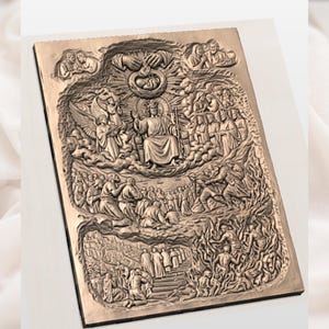 Jesus Judgment Day 3D Relief STL view 2