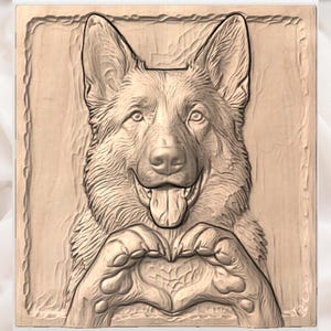 German Shepherd STL view 3